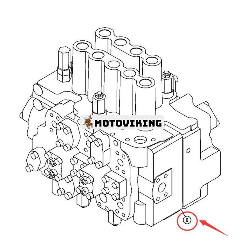 Hydrauliskt manövrerad kontrollventil 4436897 för John Deere grävmaskin 230CLC