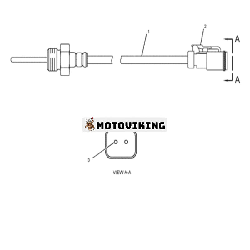 Temperatursensor 191-6587 för Caterpillar CAT Engine C7 C9 Grävmaskin 322C  325C  330C
