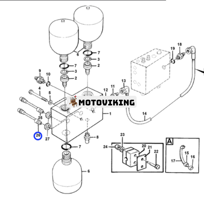 Tryckövervakningssensor 11170076 för Volvo Hjullastare L50D  L70D L50E