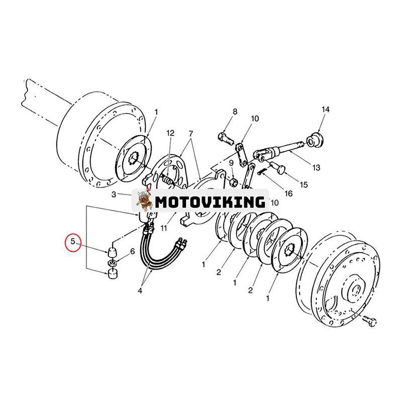 Bromscylinder 81866484 för New Holland Tractor TS90 TS100 TS110 TS115