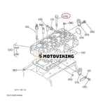 14st cylinderhuvudsbult 16241-03450 16216-03450 16241-03453 16216-03452 för Kubota Engine D905 D1005 D1105 D1305 DF1005