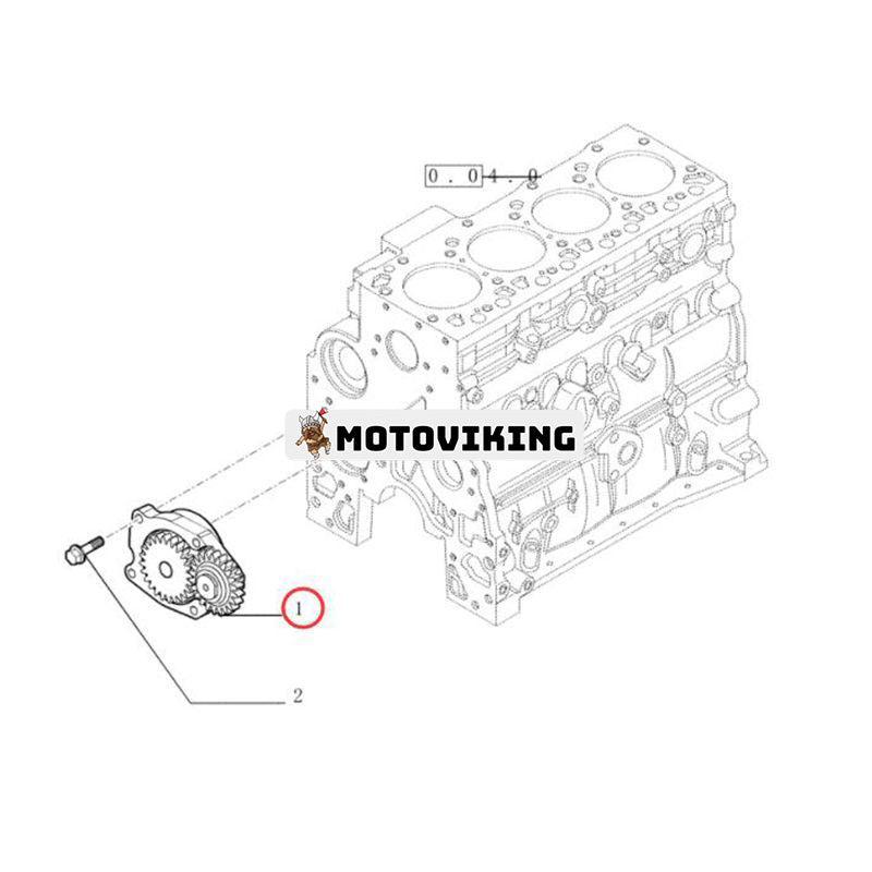 Oljepump 4897480 för Kobelco Engine F4GE9484A J600 Grävmaskin ED195-8 SK170-8 SK170-9