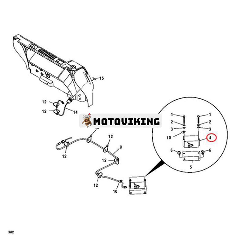 Buzzer Backup Alarm AT301074 för John Deere Engine 4045 6068 6135 Grävmaskin 80 110 120 180 210 370 750 892 2054 2554 3554 120C 15CD 13