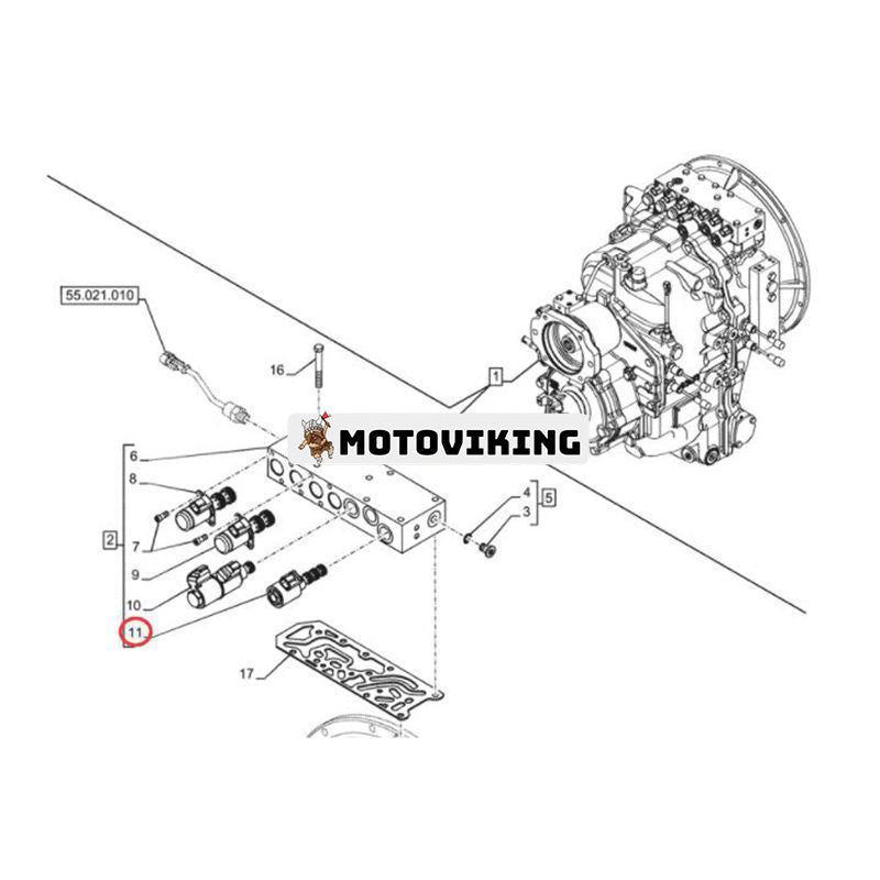 Magnetventil 84574141 för CASE Loader 580N 580SN 590SN