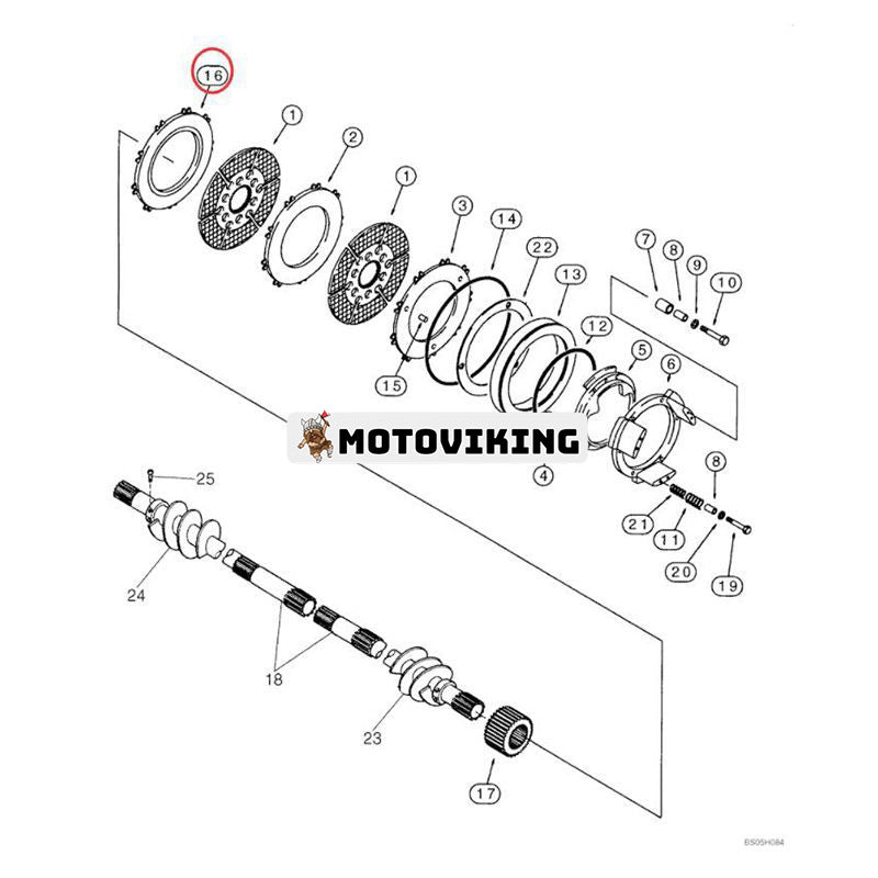 Bromsbelägg 237020A1 för CASE Loader 590L 590SL 580LE 580SLE