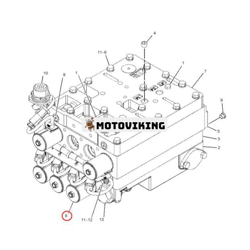 Ventilgrupp-solenoid 3023811 för Caterpillar CAT-motor 3306 3406E 3412D 3412E 3508B 3516 3516B C27