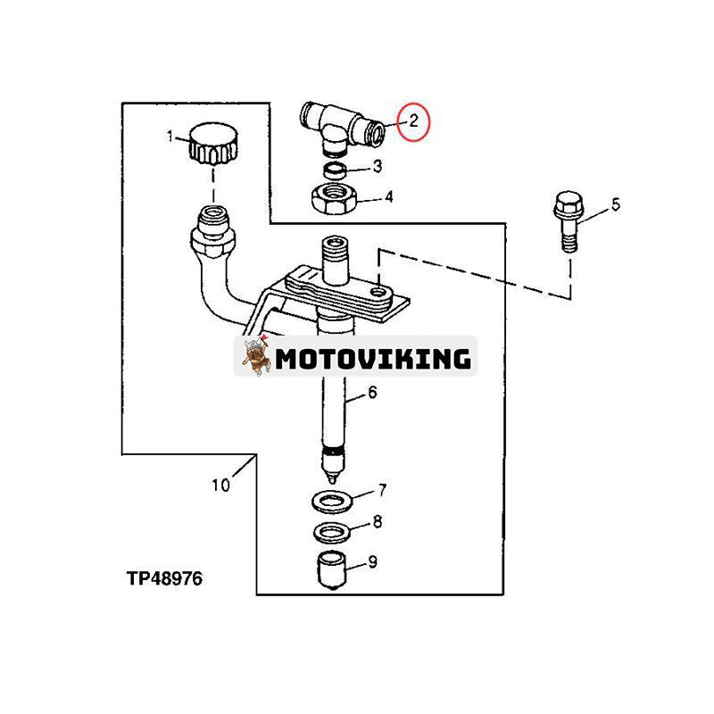 Bränsleinsprutningsmunstycke T-koppling R71963 för John Deere Engine 3029 4039 4045 6059 6068