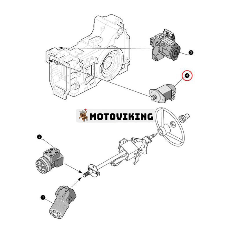 Hydraulpump 84263360 för New Holland Tractor T1804 T2104 T2304 T6030 T6050