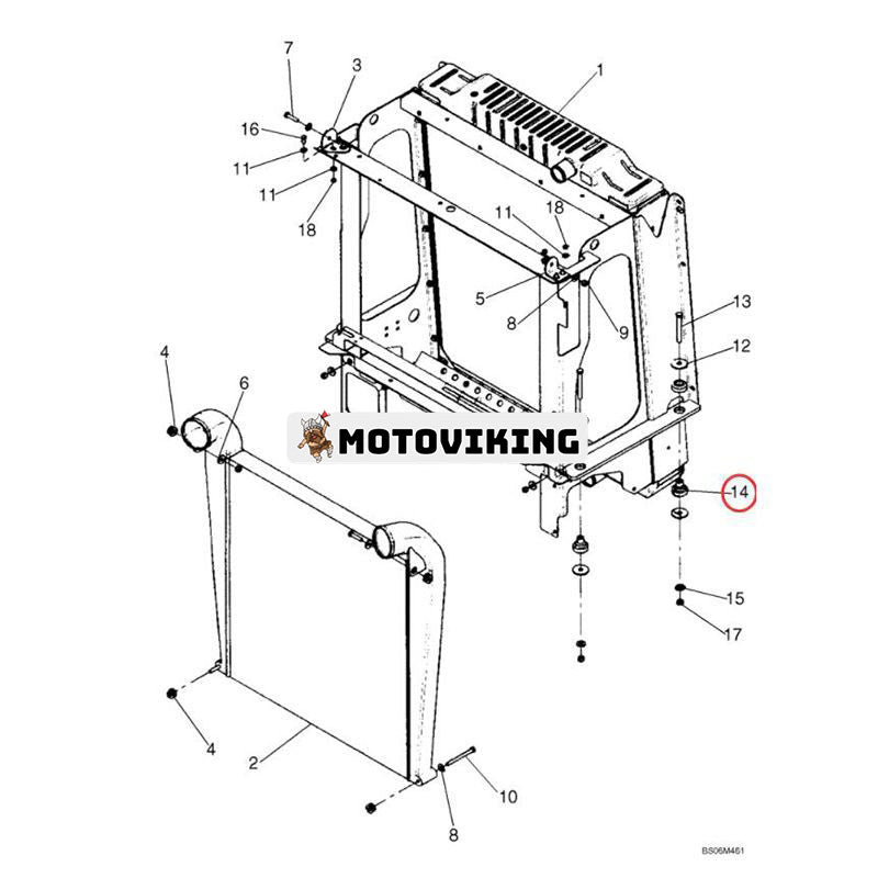 Motorfäste gummistövel 117844A1 för CASE-lastare 570MXT 570LXT 580L 580SL 590SL 580SM