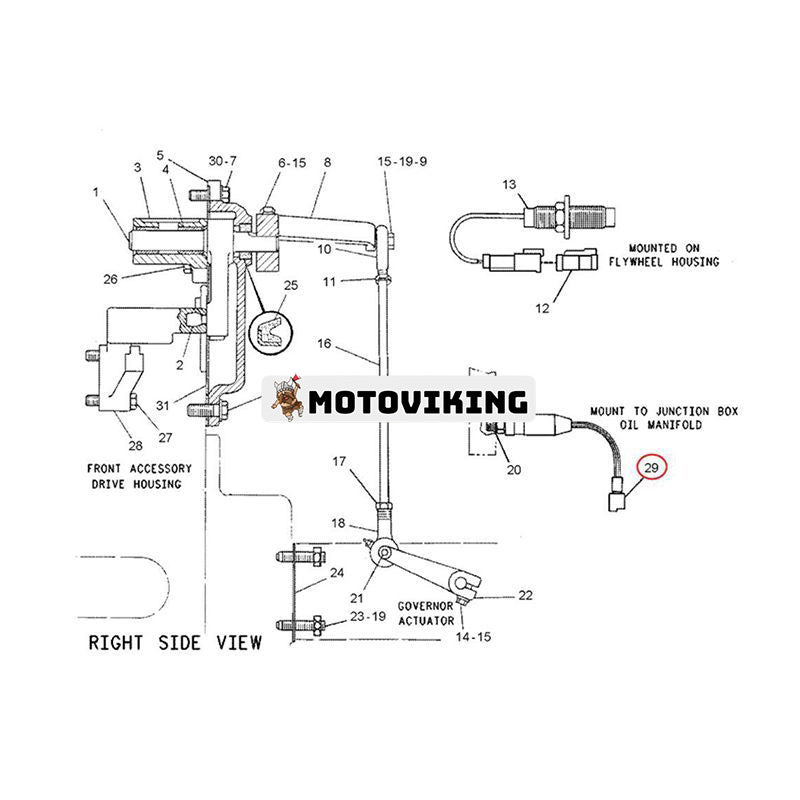 Oljetrycksbrytare 9X-4276 för Caterpillar CAT Engine 3114 3116 Lastbil D250E D300E D350E D400E