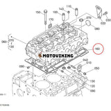 Topplockspackning 1G750-03312 för Kubota Engine D1703 Grävmaskin KX91 KX033 KX040