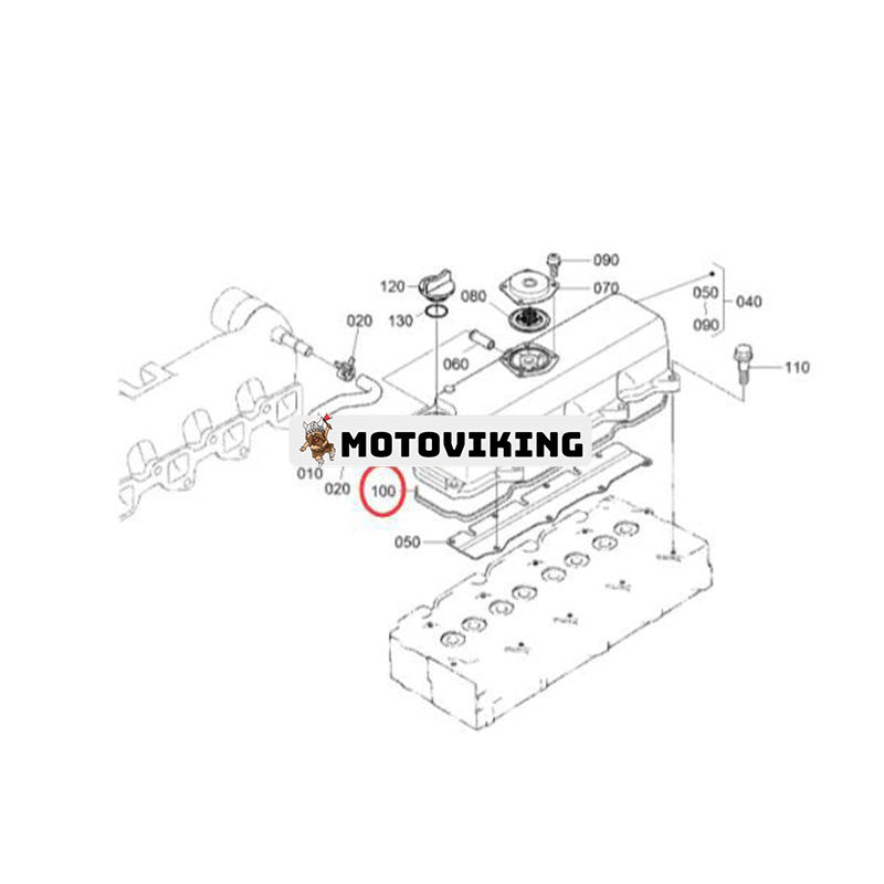 3st cylinderlockspackning 1G911-14523 för Kubota Engine V1903 V2203 V2003 V2403