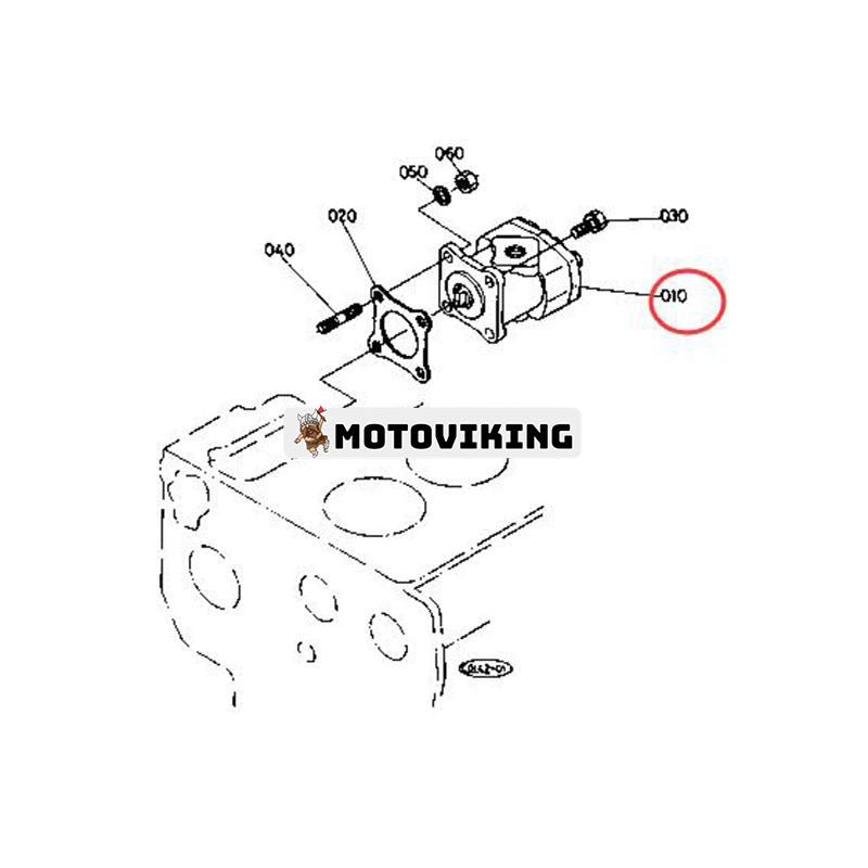 Hydrauloljetryckspump 67111-76100 för Kubota Tractor B20 B6200D B6200HSTE B7200D B7200HSTD B8200EP B6200E