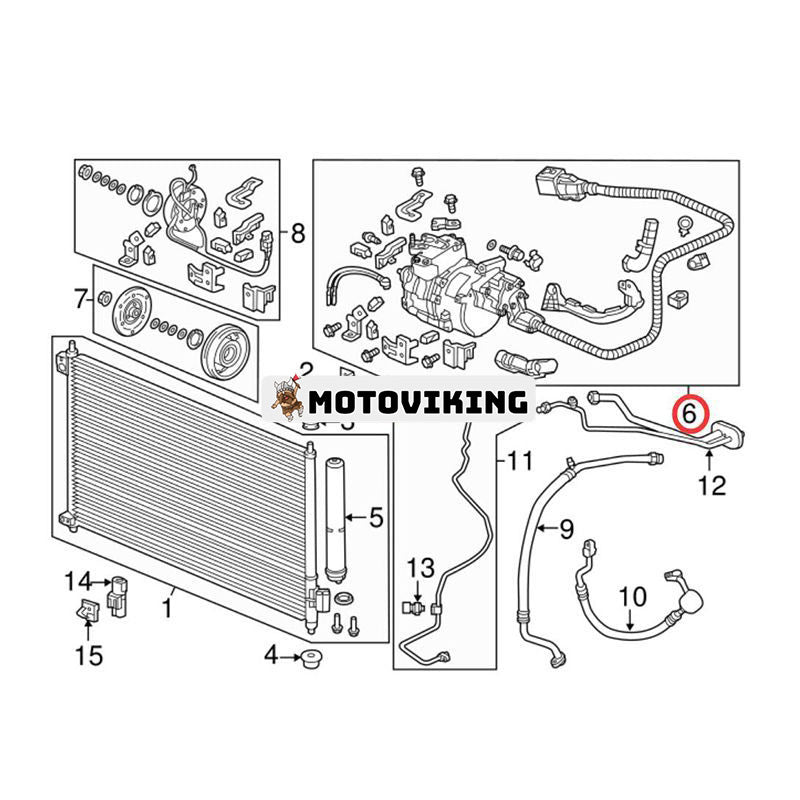 A/C Kompressor 38810R1AA01 för Honda Civic L4 1.8L 2012 2013 2014 2015