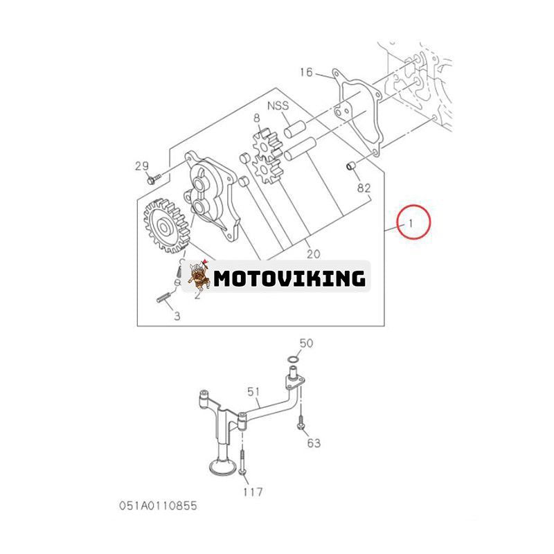 Oljepump 8943955641 för Hitachi Grävmaskin ZX330 ZX350H ZX350K Lastare LX130-7 LX160-7