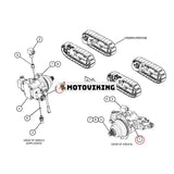 Hastighetssensor 264-0148 för Caterpillar CAT Engine 3516C C175 C6.6 Lastare 938H