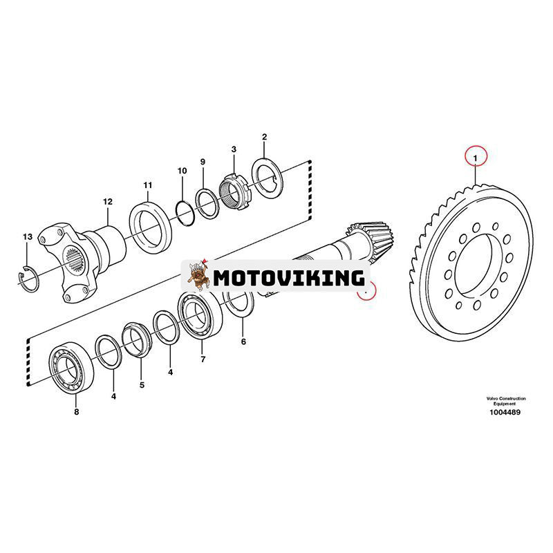 Drivväxelsats 066941 VOE11709287 för Volvo Grävlastare BL60 BL61 BL70 BL71