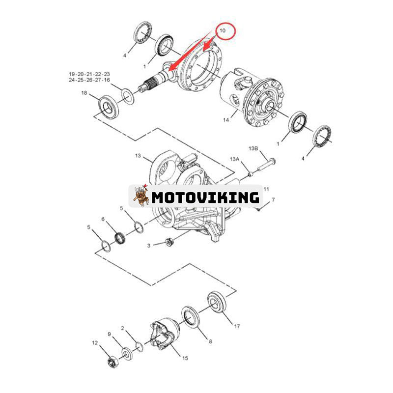 Konisk växelsats 217-2346 479-0974 för Caterpillar CAT-motor 3054 C4.4 Lastare 414E 416E 422E 422F 428E 428F 432E 432F 434E 434F 4F 4E 0TH 4F 44E TH580B