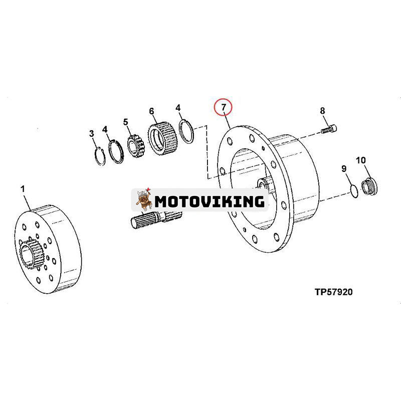 Planet Pinion Carrier L100168 för John Deere Engine 4.5L 4045 6.8L 6068 Traktor SE6010 SE6210 SE6310 SE6410