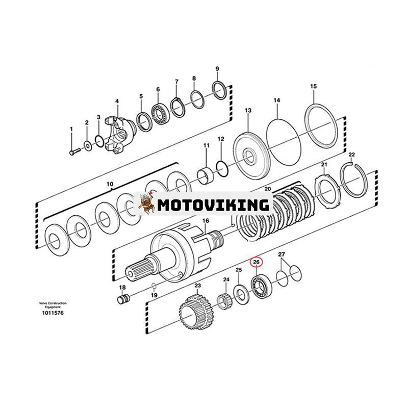 Lager CA0025829 för Komatsu Loader WB140 WB140PS WB142 WB146 WB146PS WB150