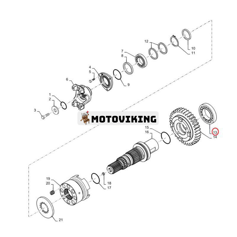 Lager 181126A1 för CASE Loader 570LXT 570MXT 570NEP 570NXT 580L 580M 580NEP 580SM+
