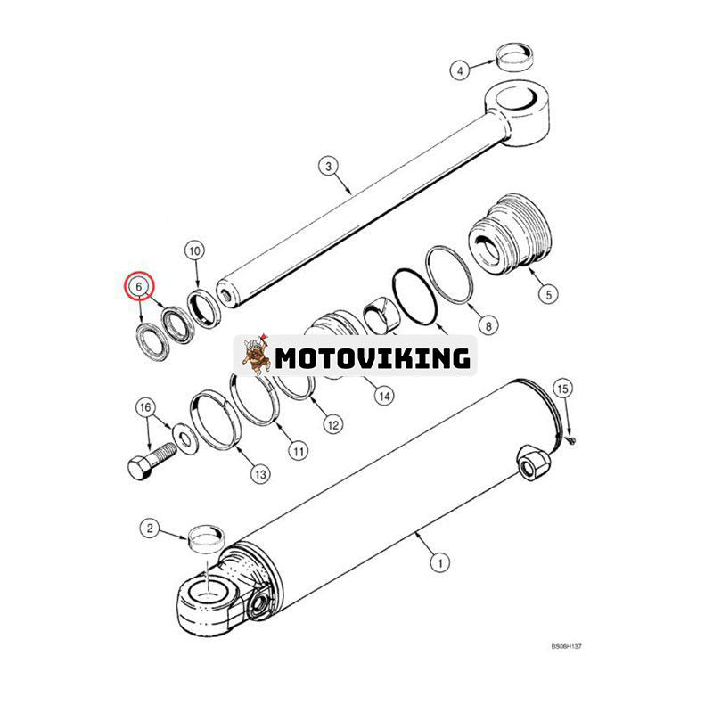 Tätningssats 1542876C1 för New Holland W270C W300C W50C W60C W70C W80C B115B B90B