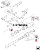 Hydraulisk cylindertätningsreparationssats 84318585 för CASE 580SR 580ST 580T 590SR 590ST