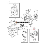 Bromsbeläggsats A44720 för CASE-lastare 470 480C 530 580D 584 585 580CK 585D 586D