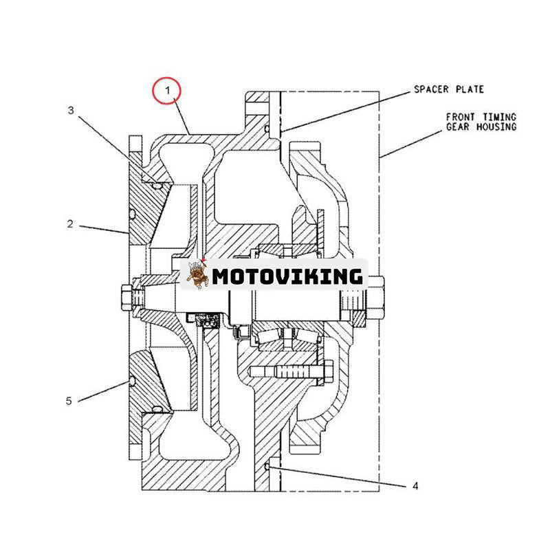 Vattenpump 10R-0483 613890 för Caterpillar CAT 3406E 980G 621G 623G 627