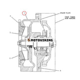 Vattenpump 10R-0483 613890 för Caterpillar CAT 3406E 980G 621G 623G 627