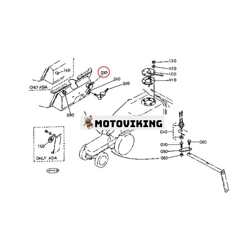 Kombinationsbrytare 31351-32100 för Kubota M7030 M7030DT M4800 L2050 L2250 L2350 L2500 L2550 L2600 L3650