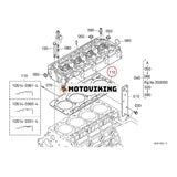 Topplockspackning 1G514-03314 för Kubota Engine V3800 V3800DI Traktor M8540F M9540F