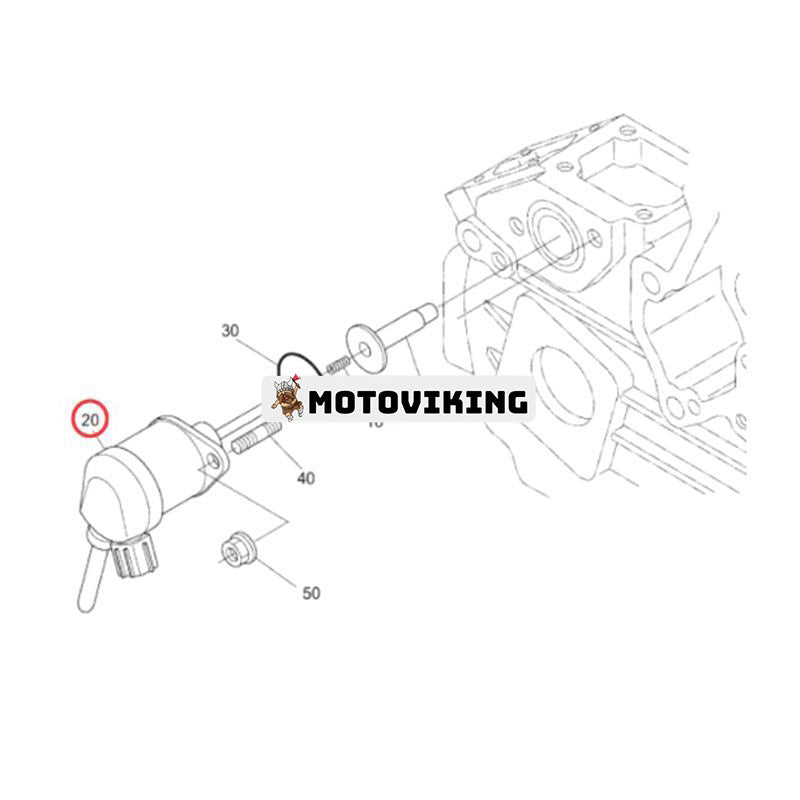 Bränslestoppsolenoid 7022789 för Bobcat Loader AL275