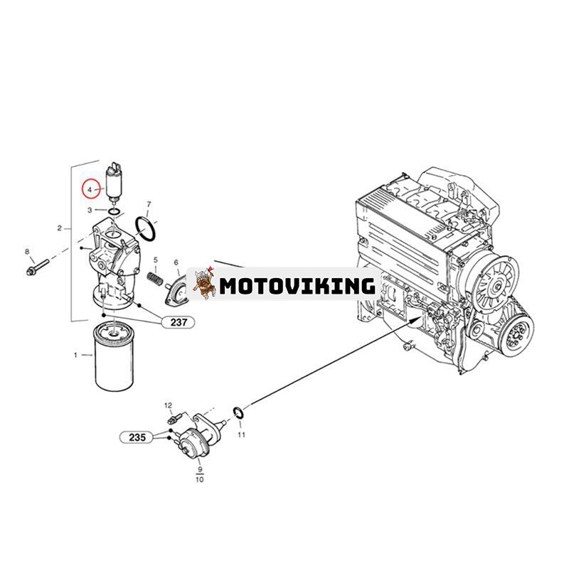 Bränslematningspump ZM2904380 för Volvo L20B L25B L30 L30B L32 L32B L35 L35B ZL402C ZL502C