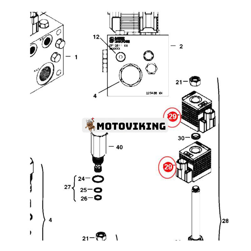 Magnetventilspole 6684058 för Bobcat Loader S130 S150 S160 S175 S185 S205 S220 S300