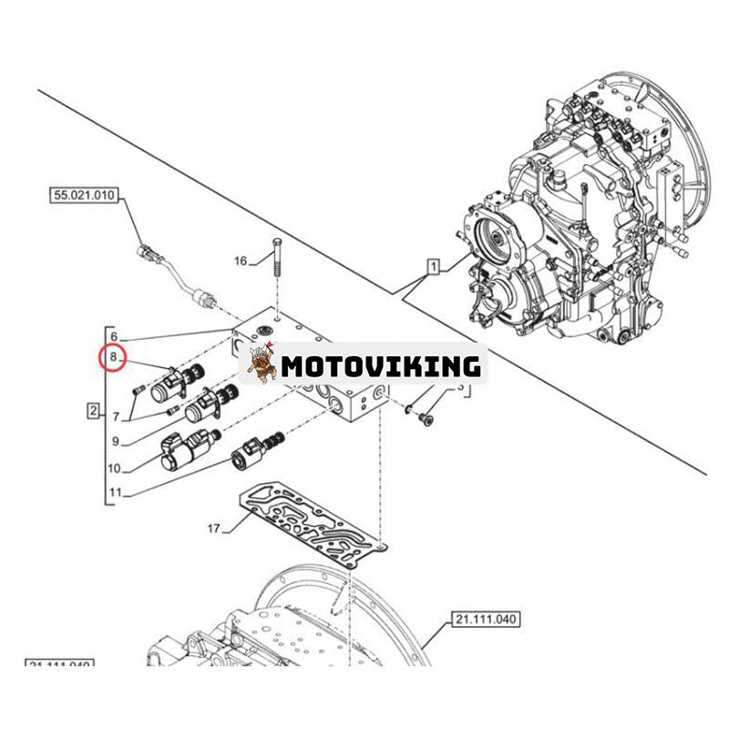 Magnetventil CA0396084 för Komatsu Loader WB97R-5E0 WB97S-5E0