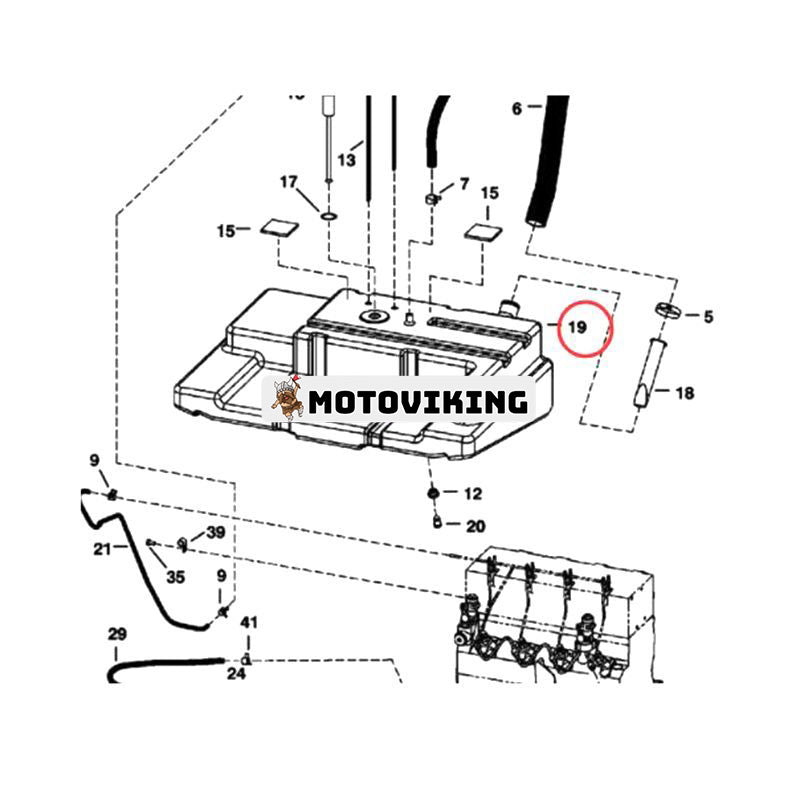 Bränsletank 6718210 för Bobcat minilastare A300 S220 S250 S300 S330