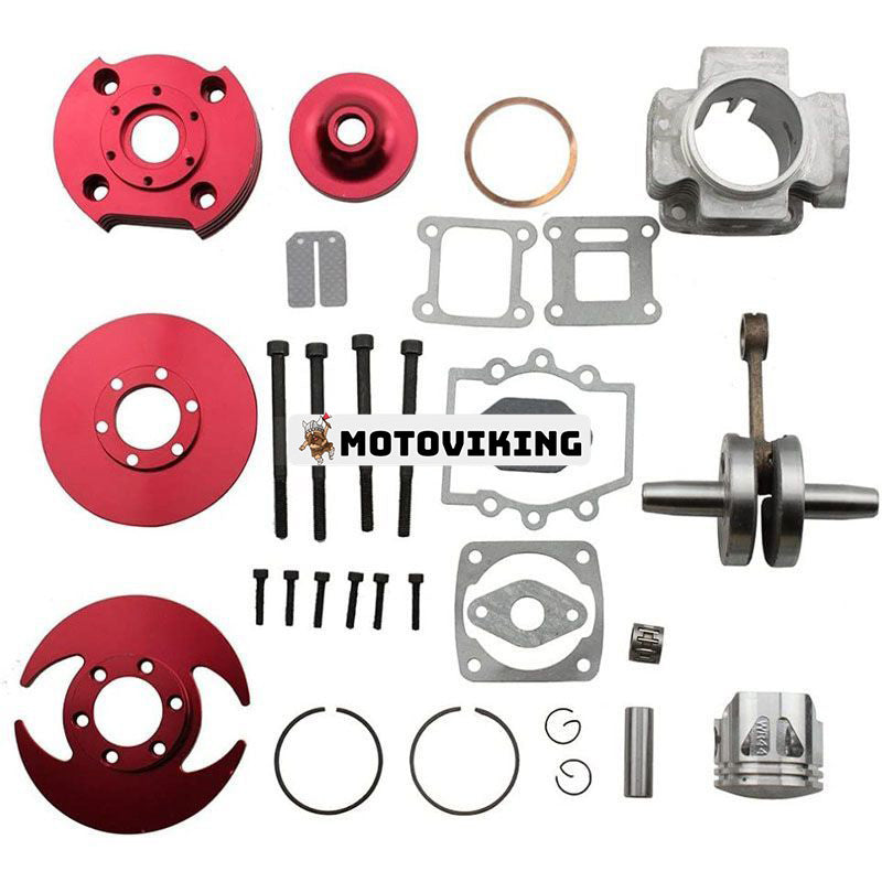 44 mm Big Bore 53cc 54cc Top End Kit för 2-takts 47cc 49cc Engine Mini Quad Pocket Bike