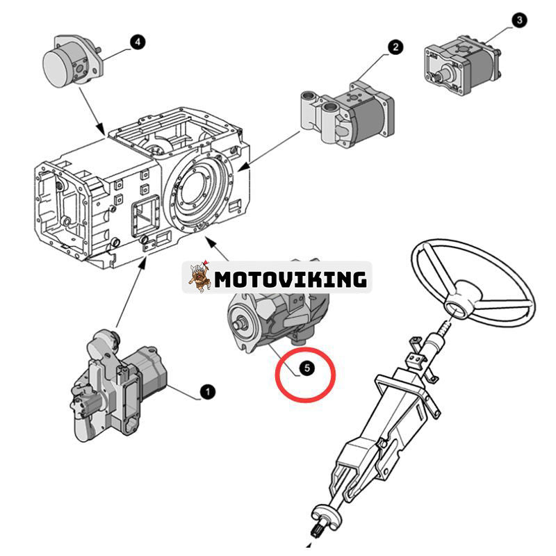 Hydraulpump 47133946 för CASE traktor MXM120 MXM130 MXM140 MXM155 MXM175
