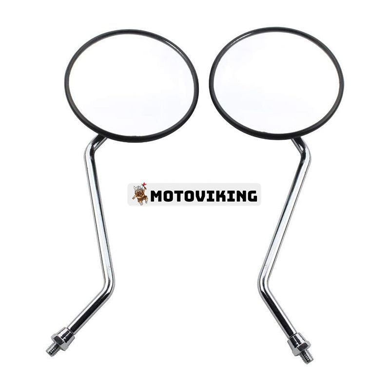 2 st 8mm justerbar universell antenn stil retro vintage rund backspegel för ATV Motorcykel Go-Kart skoter Dirt-bike Mini-Bike