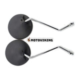 2 st 8mm justerbar universell antenn stil retro vintage rund backspegel för ATV Motorcykel Go-Kart skoter Dirt-bike Mini-Bike