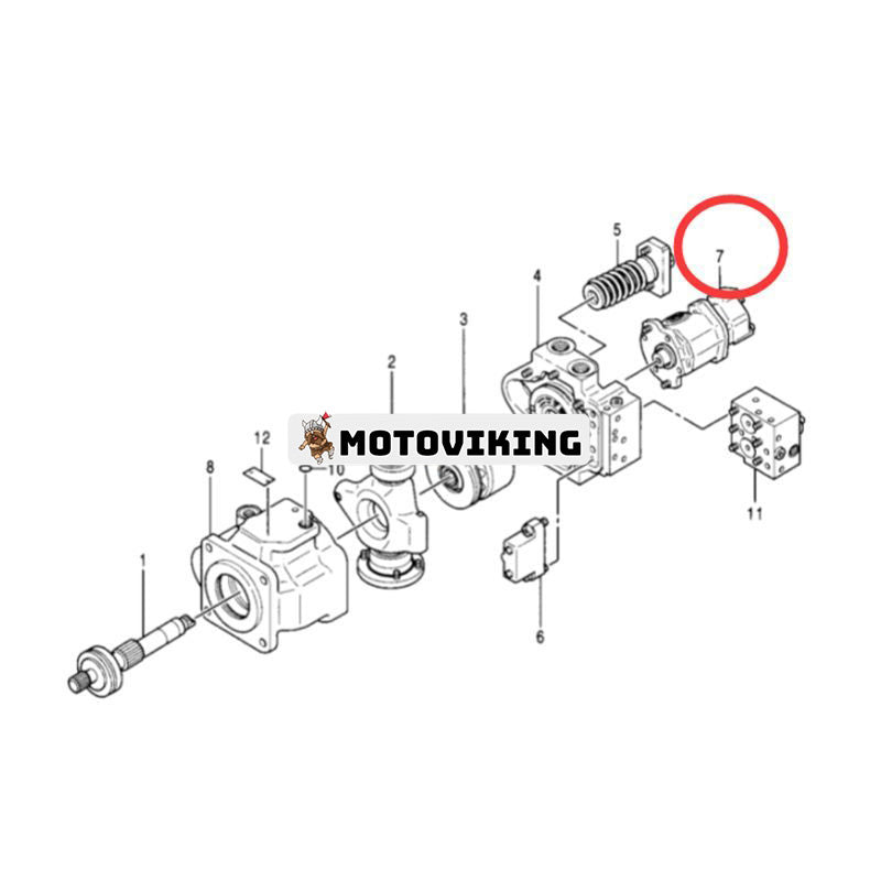 Hydraulpump 4397673 för John Deere grävmaskin 80