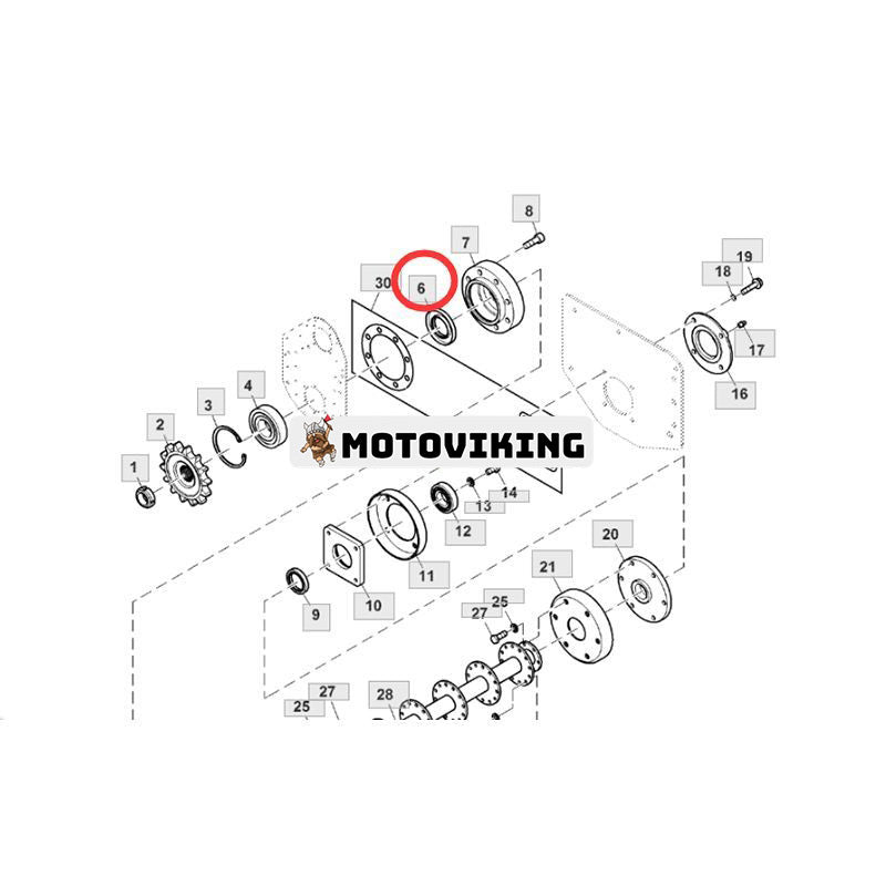 Tätning LVU14928 för John Deere traktor 261 2305 2320 2520 3120 3203 3520 3032E 3038E 31C