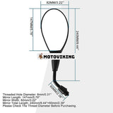 2 st 8mm medurs universell montering Backspegel för GY6 Touring Bike Sportcykel Cafe Racer Motorcykel Scooter Moped ATV