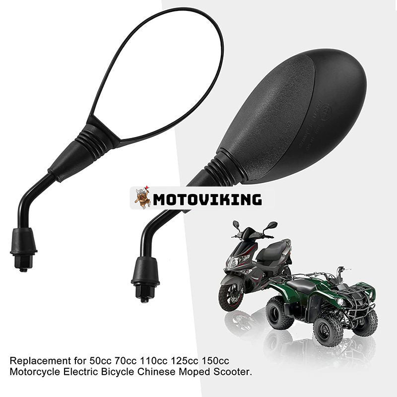 2 st 8mm medurs universell montering Backspegel för GY6 Touring Bike Sportcykel Cafe Racer Motorcykel Scooter Moped ATV