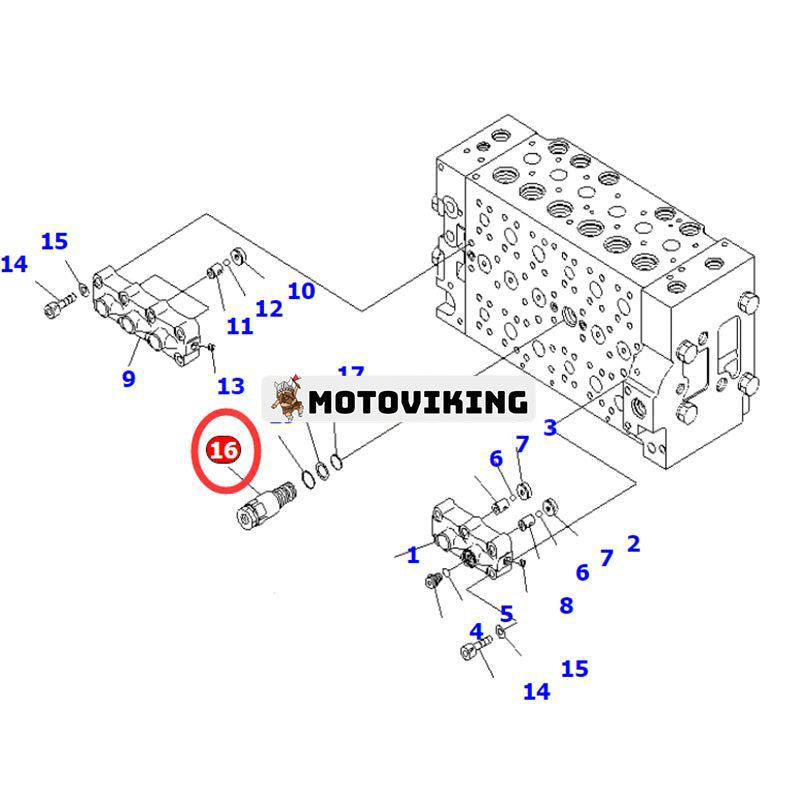 Huvudavlastningsventil 723-40-60101 för Komatsu grävmaskin PC200-6 PC220-8 PC270-8 PC350-8 PC450-8 PC490-11