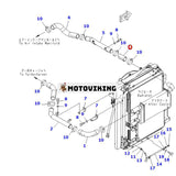 Slang 6738-11-4720 för Komatsu Engine 6D102E Grävmaskin PC200-7 PC210-7-CA PC220-7 PC270-7 PW130-7K