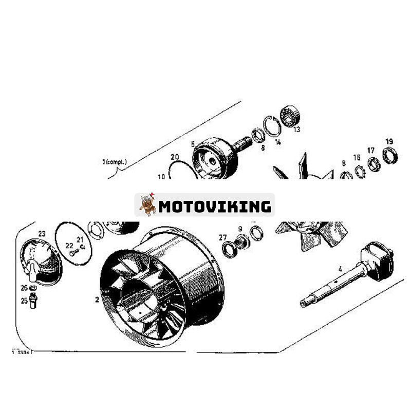 Kylfläkt 0214 4899 för Deutz Engine BFL413F FL413FW BFL513F FL513FW