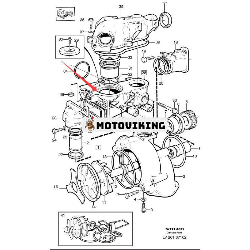 Termostathus 3979076 8192433 för Volvo ramstyrda dumprar A20C A20C Hjullastare L70D L90D L120D