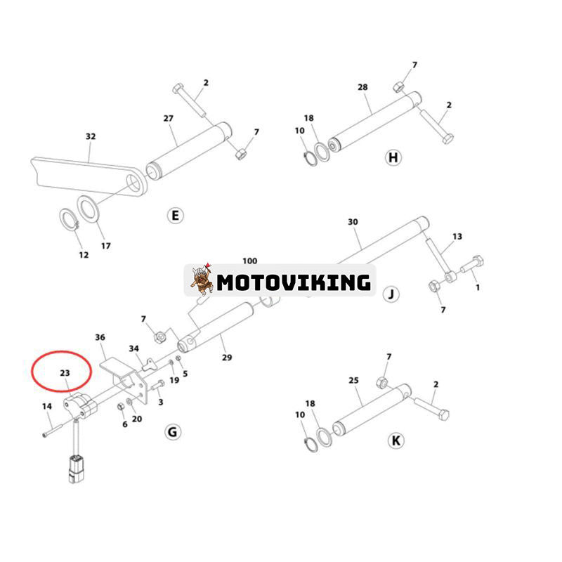 Bei vinkelsensor 1001200746 för JLG saxlyft 1932R